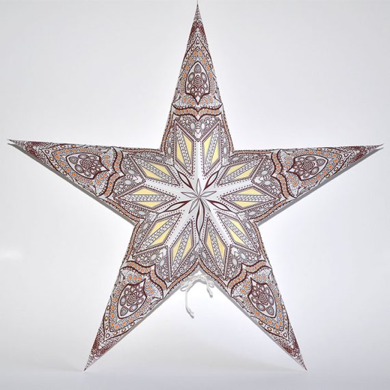 Papieren Kerstster Jaipur Brown